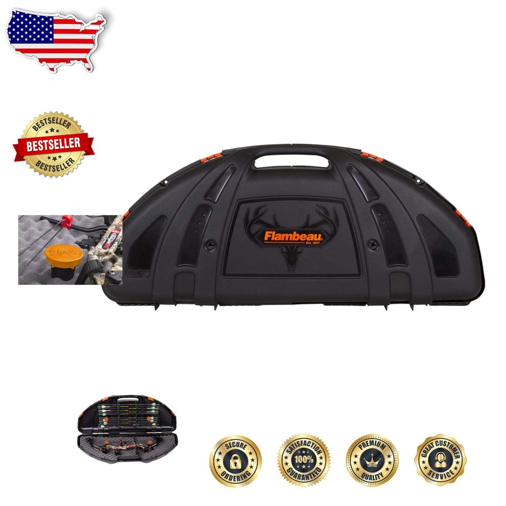 Outdoors 6461SC Hard Shell Compound Bow Case, USA Made, Lockable, Foam