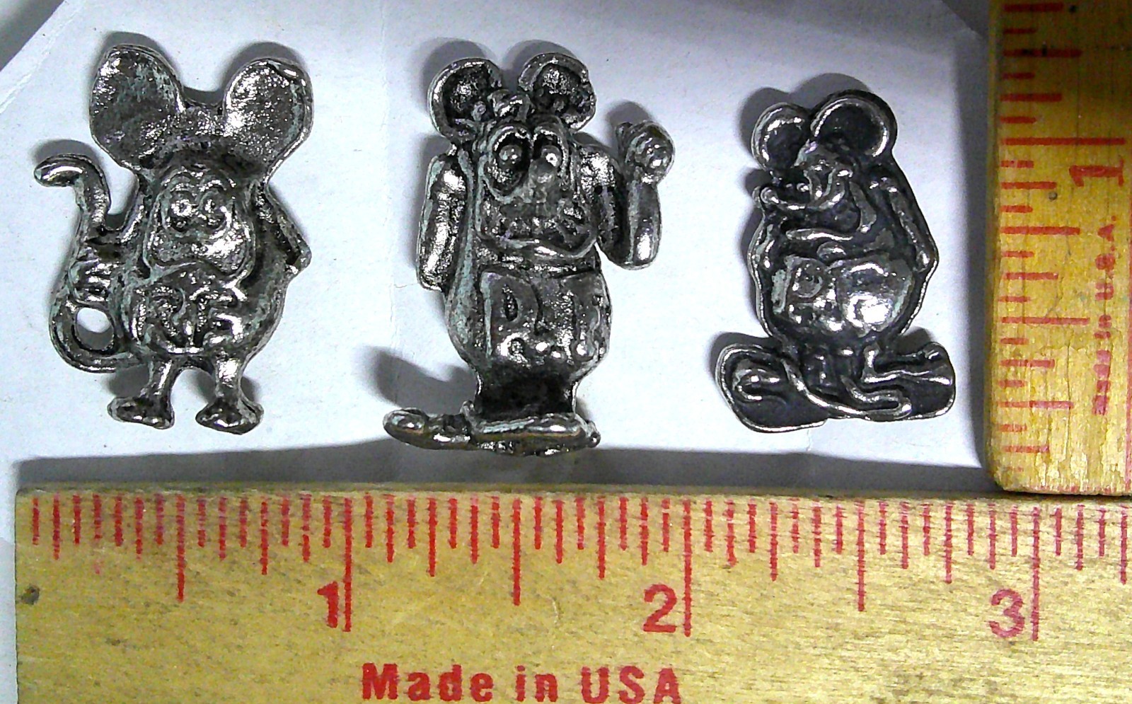 3 Rat Fink pin collectible vintage Roth garage pinback old hotrod memorabilia