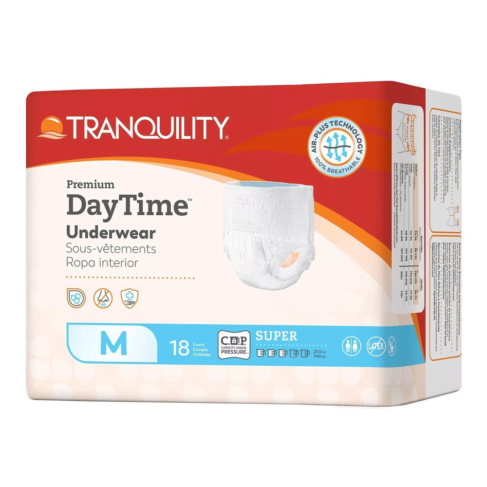 Tranquility Disposable Underwear Medium 72 Ct