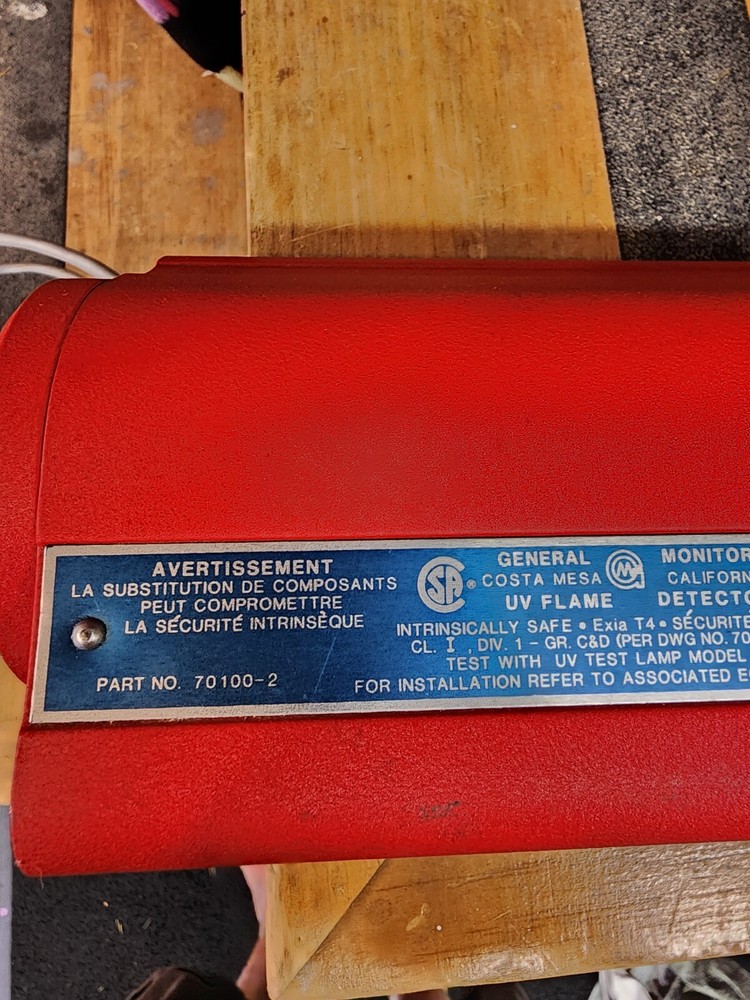 General Monitors 70100-2 UV Flame Detector Untested! Unknown Condition!