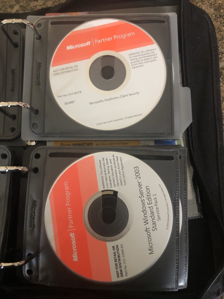 Microsoft Action Pack-Asst. Software 48 CDs- Many Keys Included
