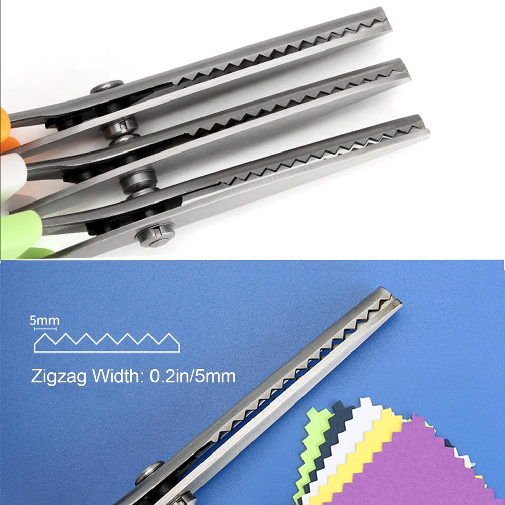 Pinking Shears for Fabric Cutting, 9 Inch Zig Zag Scissors, Professional Sewing