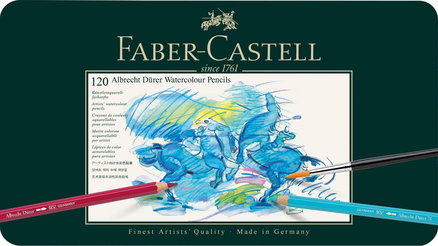 Faber-Castell 120-Pieces Albrecht Durer Watercolor Pencil in Metal Tin