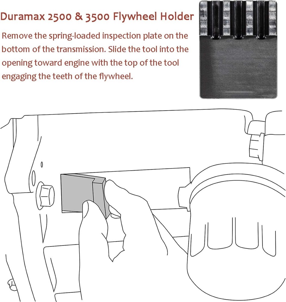 Flywheel Locking Tool with 36mm 3/4’’ Socket for 6.6L Duramax