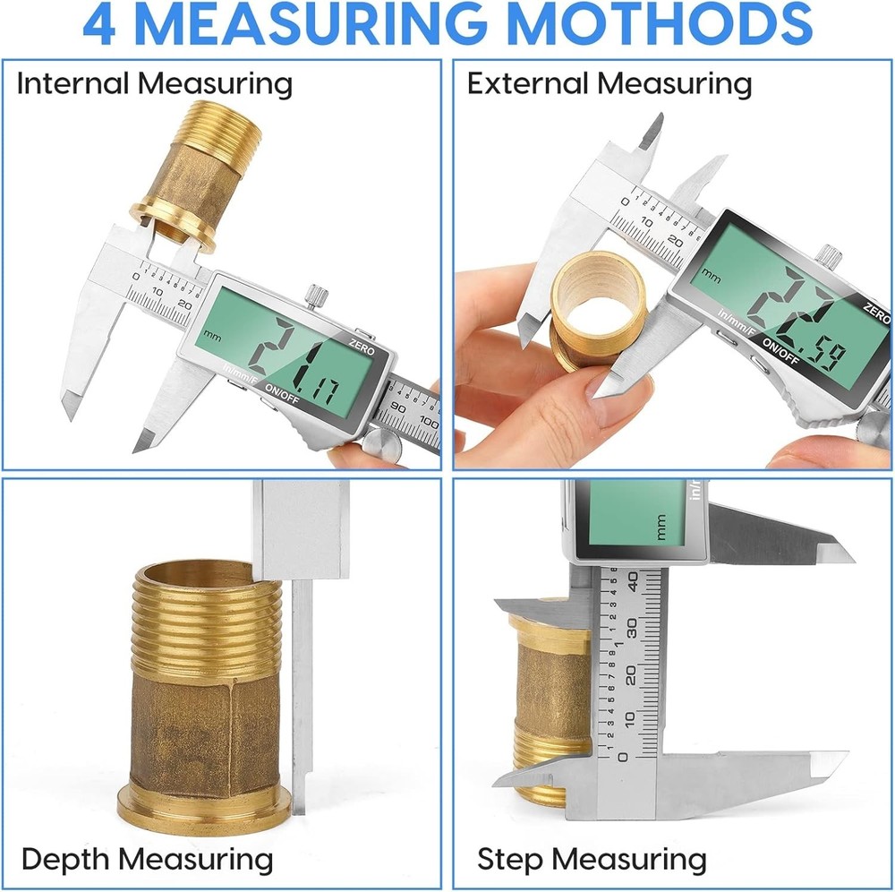 Versatile 6-Inch Digital Caliper with Four Measurement Modes & Durable Build