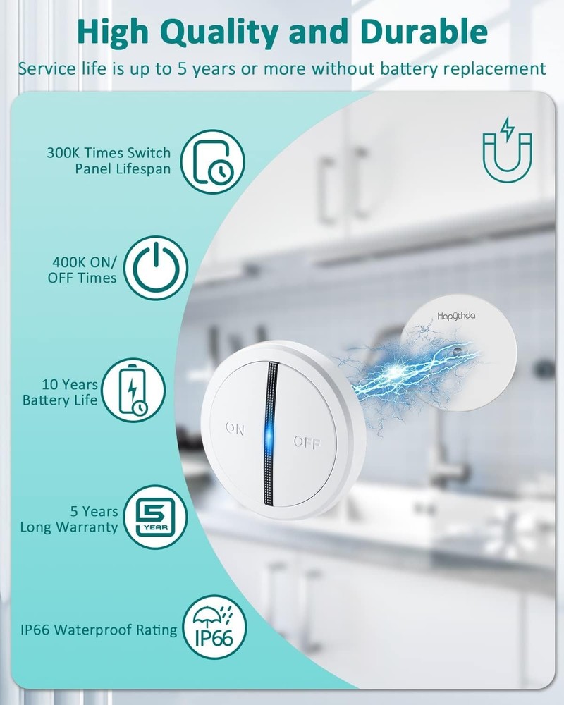 Compact Garbage Disposal Air Switch with 15A Capacity - Plug & Play Convenience