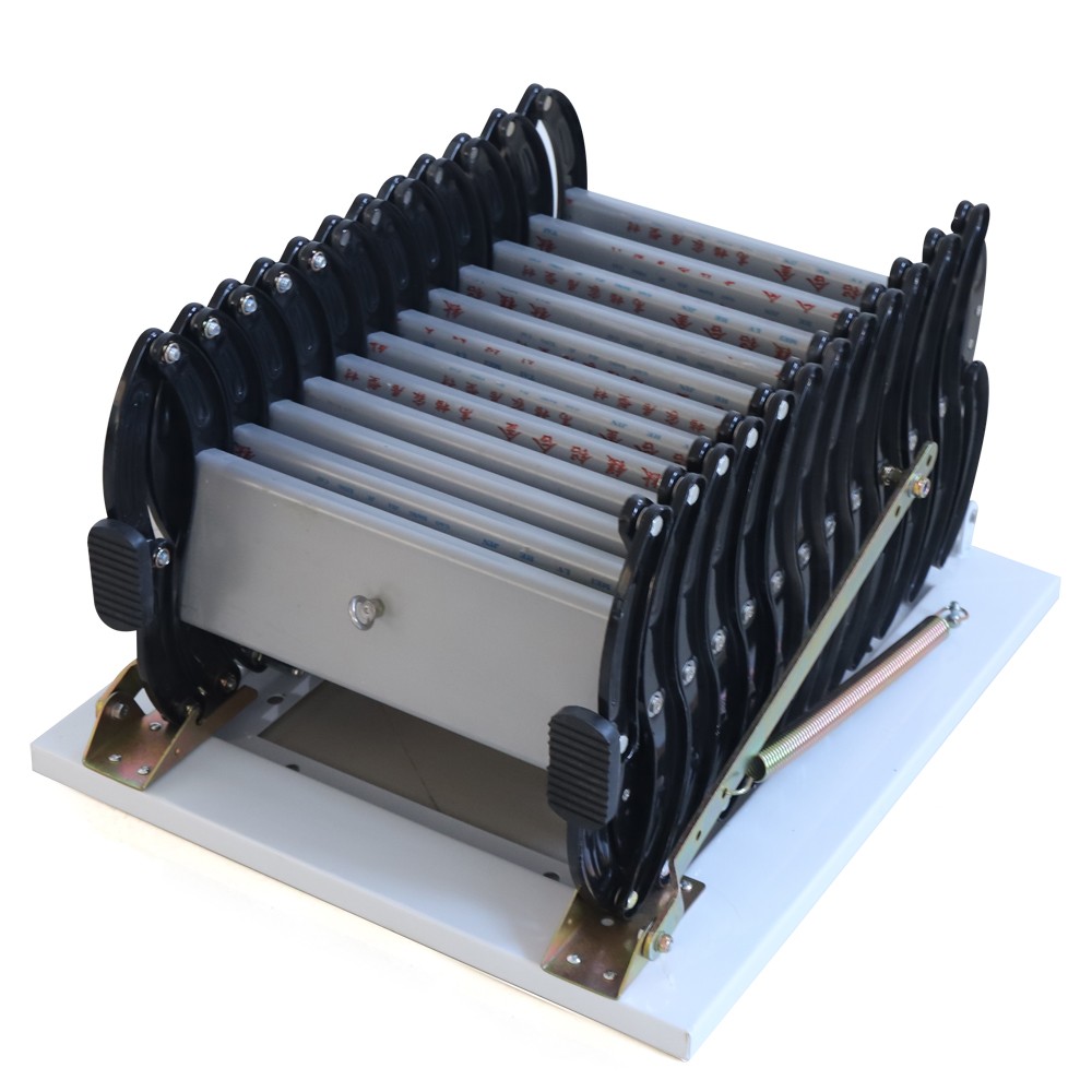 12 Steps Wall Mounted Folding Ladder Loft Stairs White Attic Steps Pull Down US