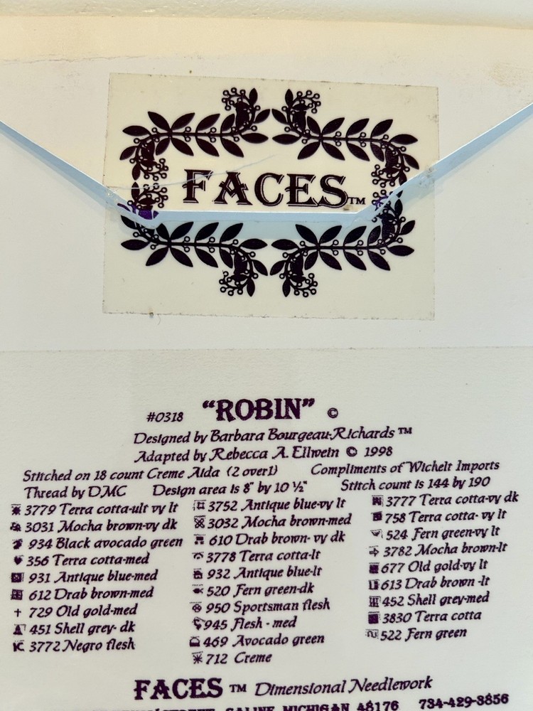 Barbara Bourgeau-Richards Faces Dimensional Needlework Patterns Lot 3