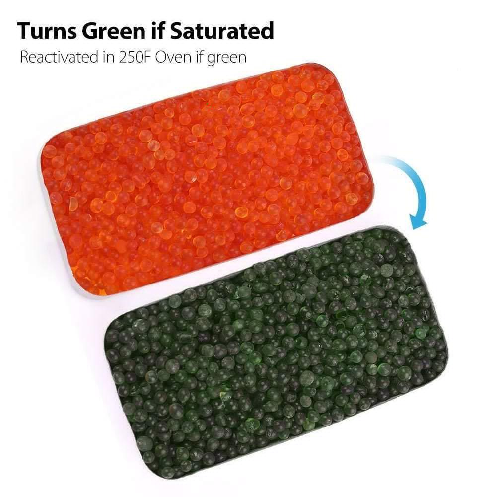 Reusable Silica Gel Desiccant Beads Dehumidifier Canister Safe 40 Gram 4 Packs