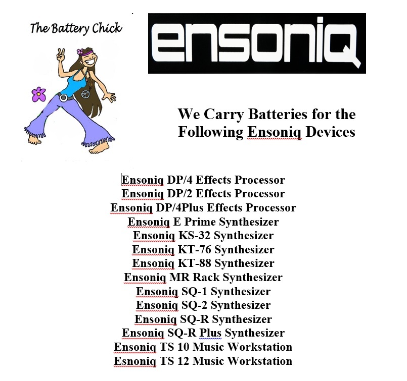 Ensoniq KT-76 Keyboard - Panasonic REPLACEMENT BATTERY ONLY!