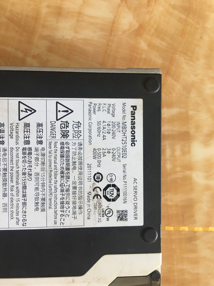 PANASONIC SERVO Driver MBDHT2510E02 FREE EXPEDITED SHIPPING Refurbished