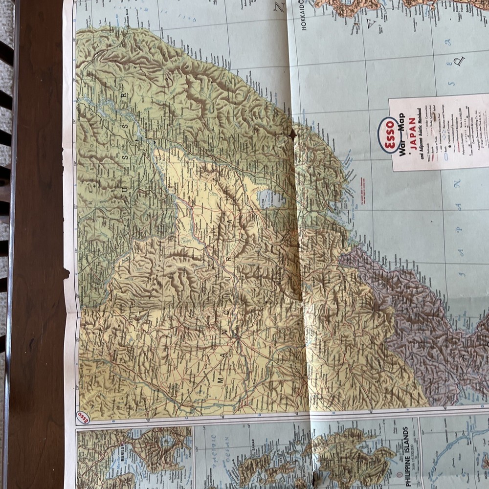 Esso War Map III Featuring The Pacific Theater