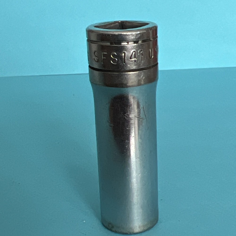 Snap-on SFS141 3/8" drive 7/16" 6-point deep chrome socket.