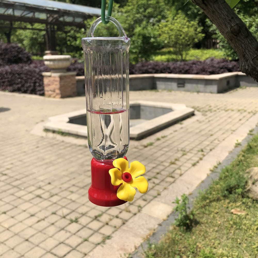 VIMOA Mini Hummingbird Feeder 4 Pack 2.3oz Small Nectar Plastic Red Cute Humm...