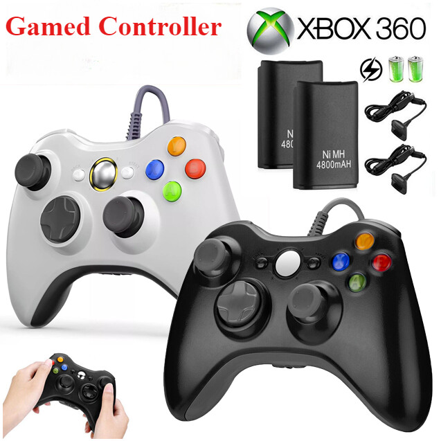 XBOX 360 Wired USB Game Controller Gamepad for Microsoft XBOX 360&PC WIN 7 8 10