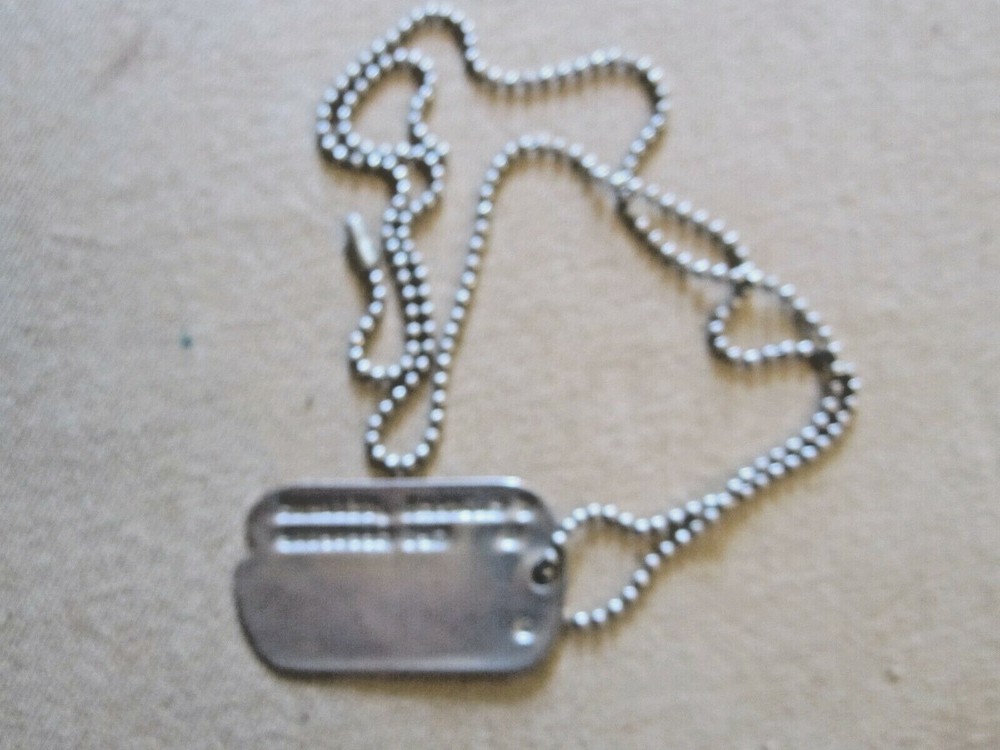 Dog Tag & chain for WWII Soldier - Smalley, T45
