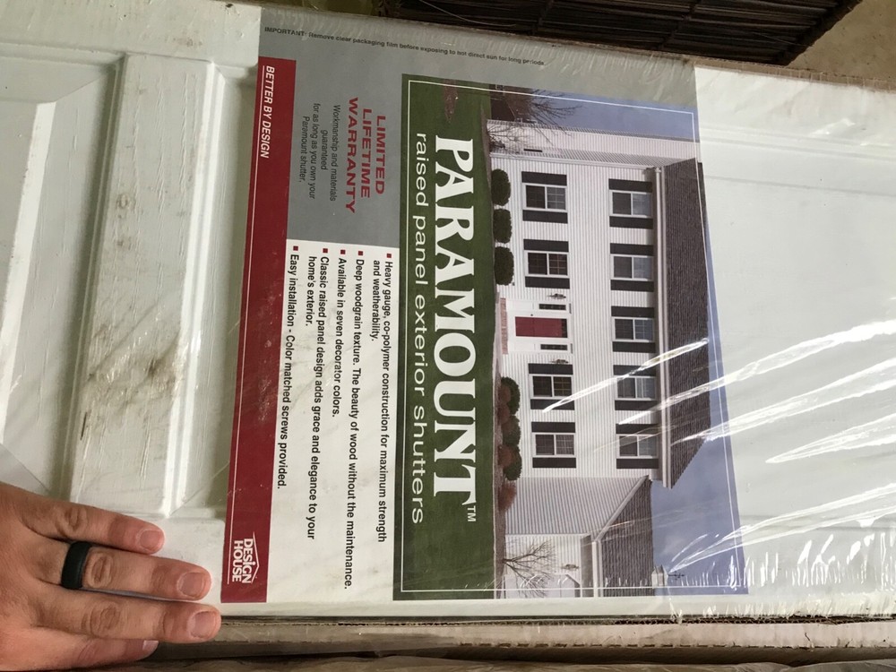 Homeside Raised Panel Vinyl Shutter (1 Pair)