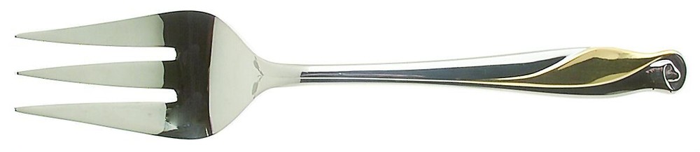 Gorham Silver Golden Spring Bud Cold Meat Serving Fork 178885