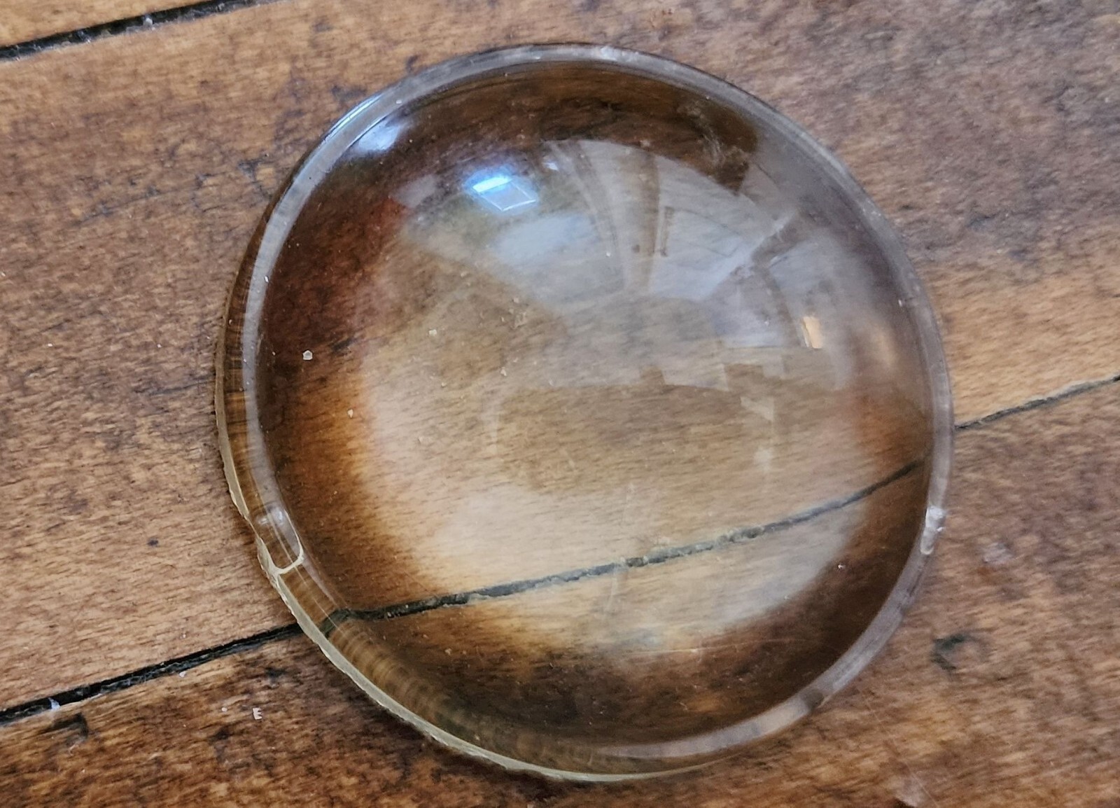 Clear Magnifying Dome Lens 1.75" Diameter Optical Glass For Reading Or Display