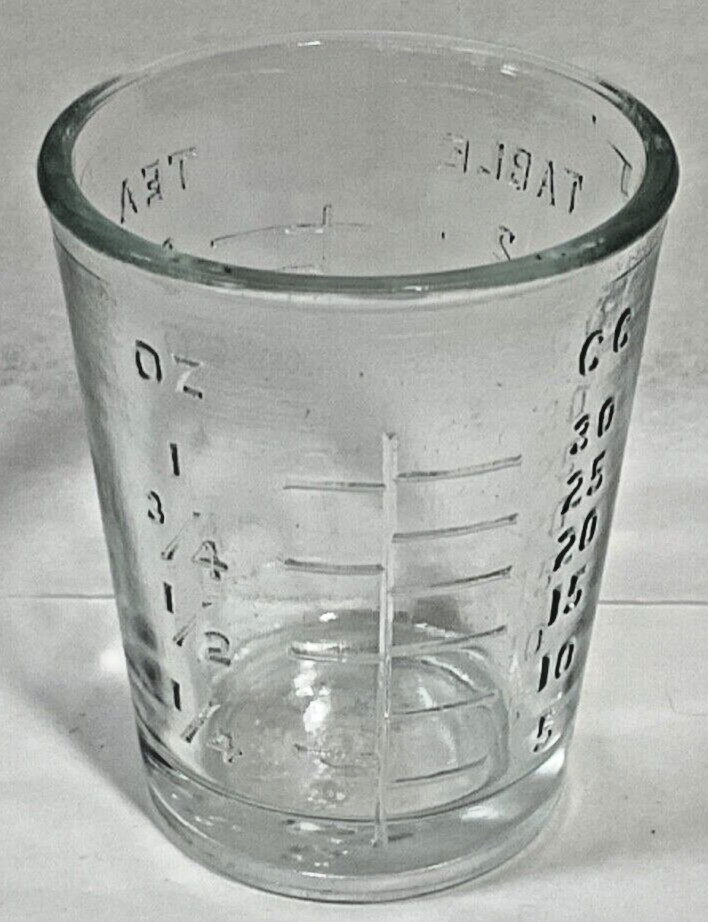 VTG Shot Glass /Medicine measurement cup Made in USA New Old Stock (Sold by ea.)