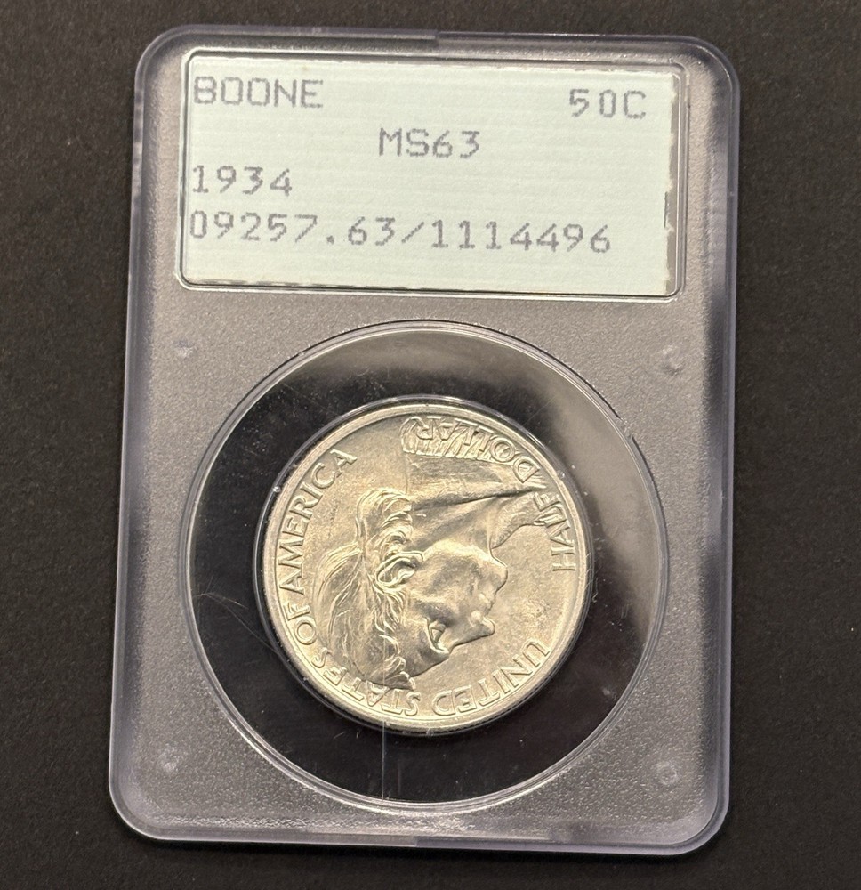 1934 Boone Commemorative Half Dollar — PCGS MS63 Rattler 🔥￼