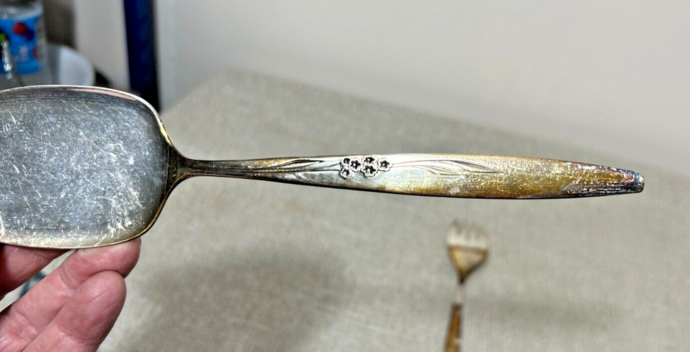 Oneida Enchantment Gental Rose Community Silverplated Flatware: Pie Server Fork