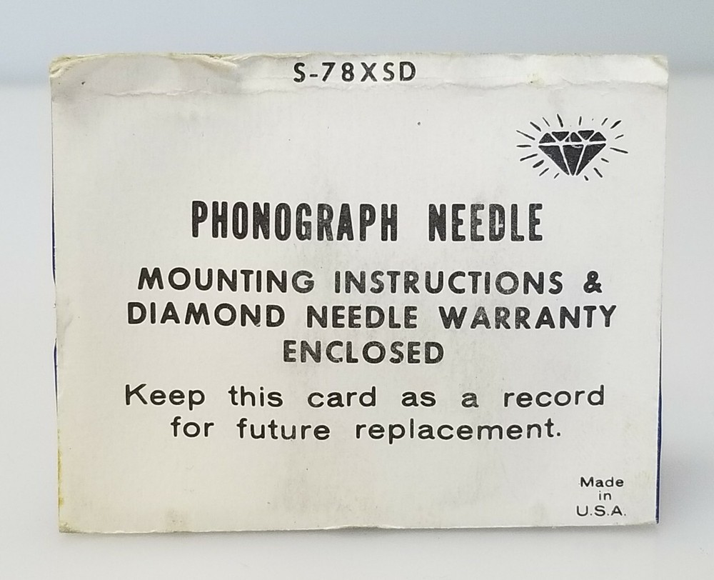 OVATION Diamond Phonograph Needle, S-78XSD, New