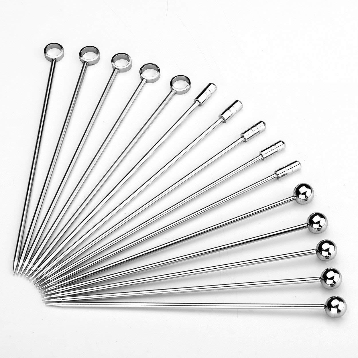 15 PCS Stainless Steel Cocktail Picks Martini Picks Set