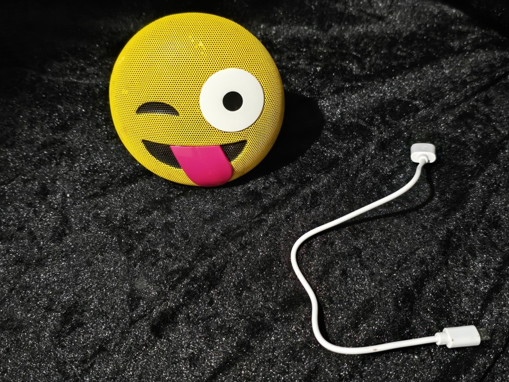 Discontinued Winking Face Emoji Bluetooth Wireless Portable Speaker