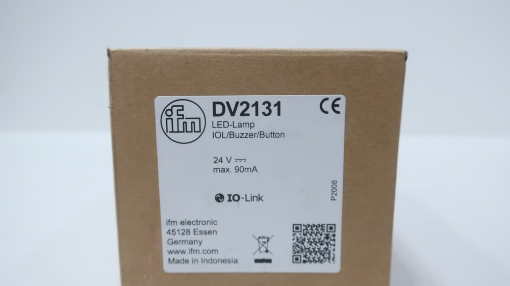 Ifm Efector DV2131 Io-link Led Lamp Iol/buzzer/button Module 24v-dc