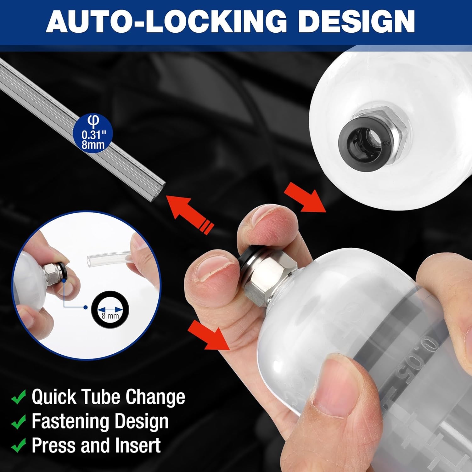 WORKPRO Fluid Extraction Filling Syringe Transfer Pumps Oil Extractor Automotive