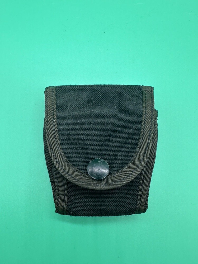 Uncle Mike's Sidekick Black Duty Nylon Double Handcuff Pouch