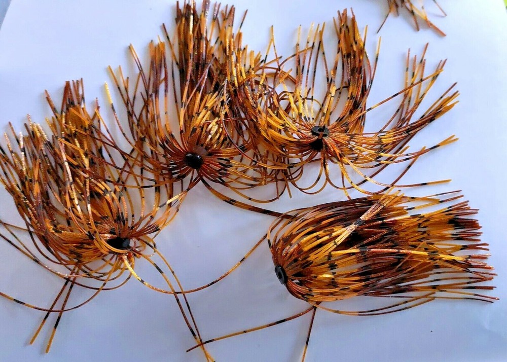 10 NEW METALLIC CRAW HOLE IN ONE SKIRTS FOR SPINNER BAITS, BUZZ BAITS, OR JIGS