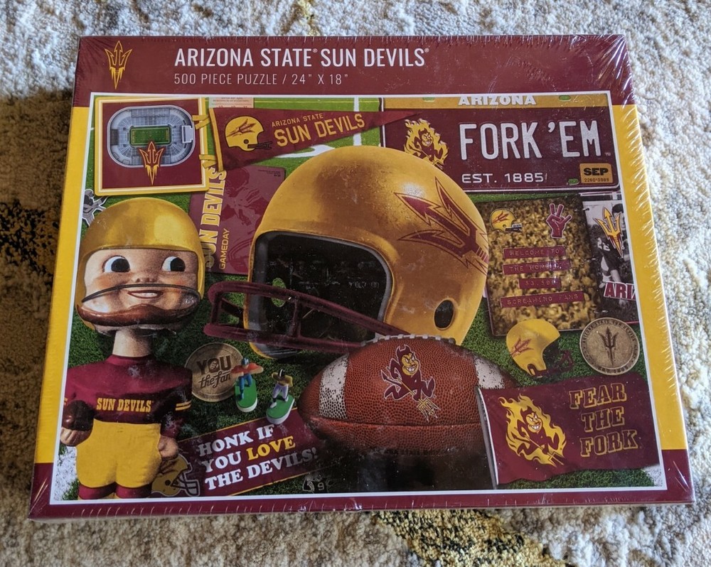 NCAA Arizona State Sun Devils Throwback Puzzle 500pc Fork Em - USA MADE