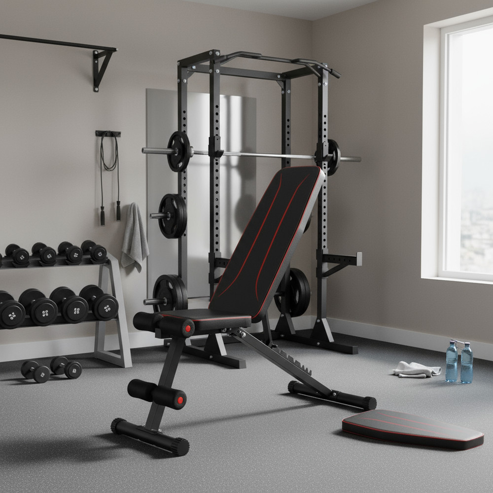 Foldable Weight Bench 660LBS Adjustable Workout Bench Press for Full Body Fitnes