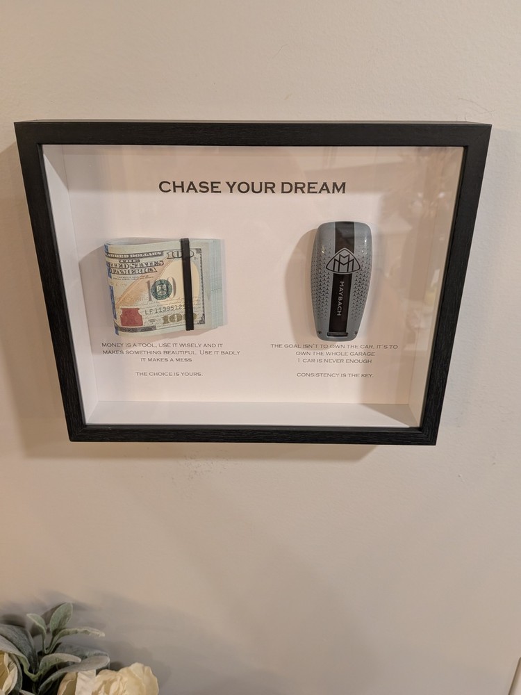 3D Money / Key Wall Art Box Frame