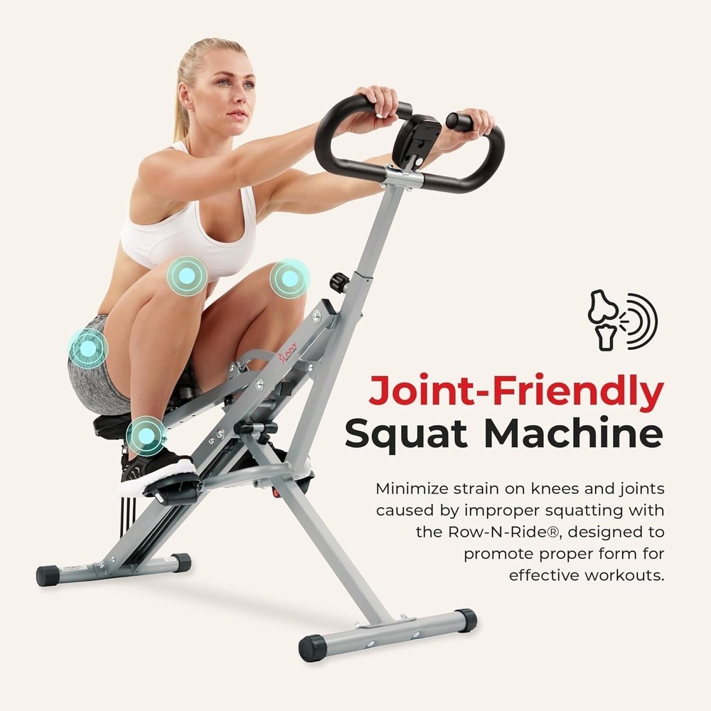 Squat Assist Trainer Foldable Exercise w/Adjustable Resistance Training Machine