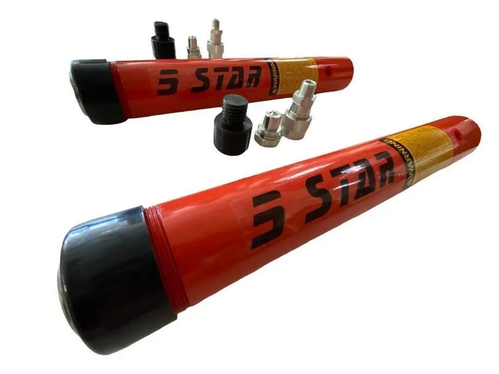 TWO HYDRAULIC RAMS 10 TON 10 INCH STROKE AUTO BODY FRAME MACHINE/ PULLING POSTS