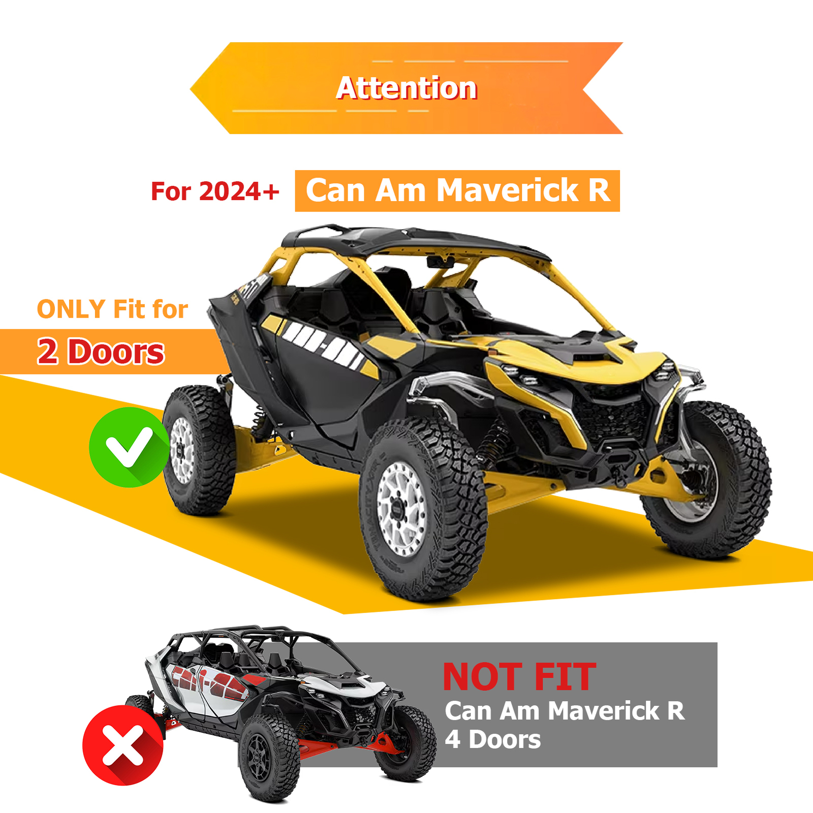 WEISEN UTV Nerf Bars Rock Sliders Rocker Guards for Can Am Maverick R 2024+