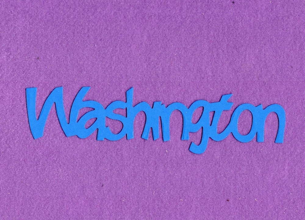 WASHINGTON die cuts scrapbook cards