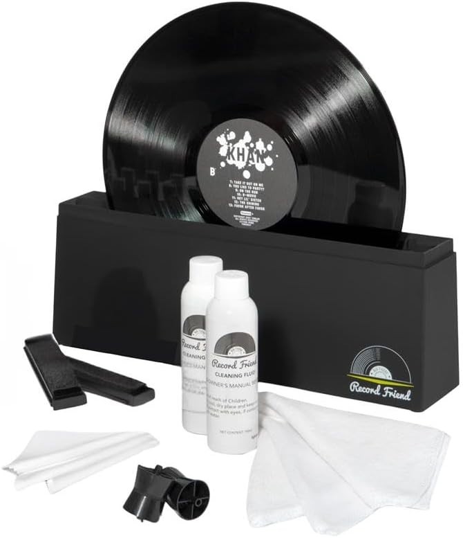 Comprehensive Vinyl Record Cleaning Kit - Machine, Solution & Microfiber Cloth