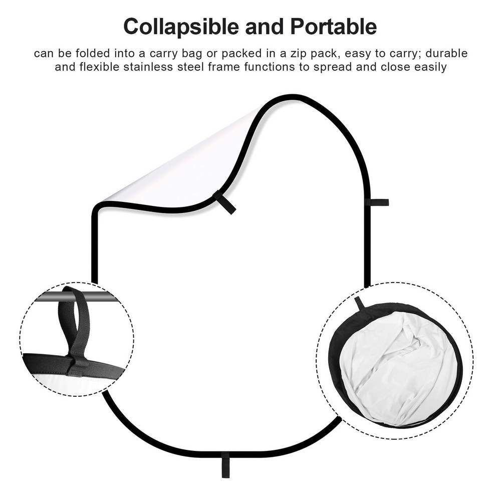 59x39in Pop-up Soft Light Diffuser Kit, with 6.6 Ft Light Stand & Clip Holder...