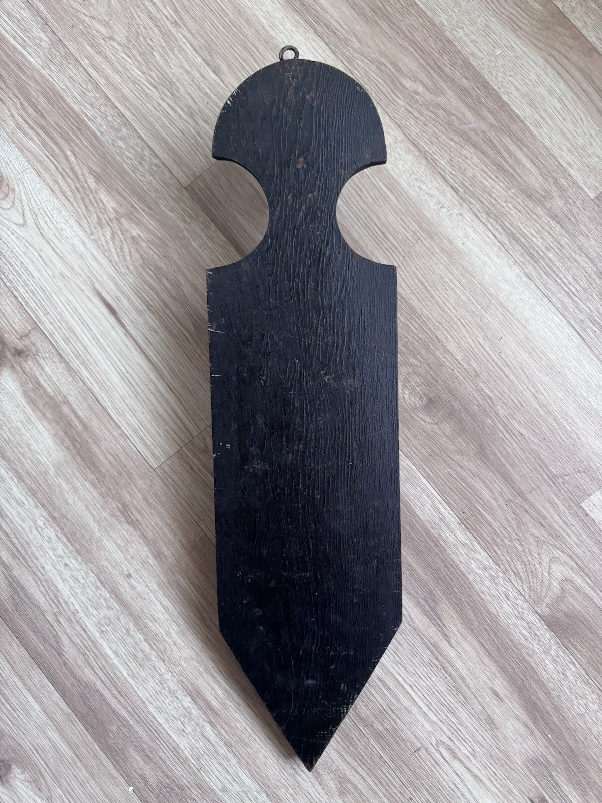 1960 Medieval Mace & Flail Wall Decor Wood Plaque Removable Weapon Vintage