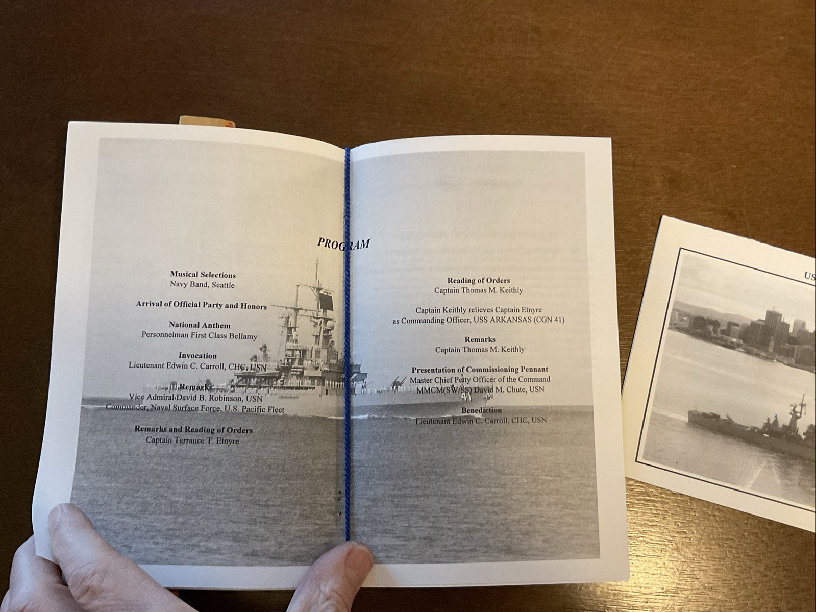 Welcome Aboard USS ARKANSAS & Change Of Command Handout Pamphlet Vintage