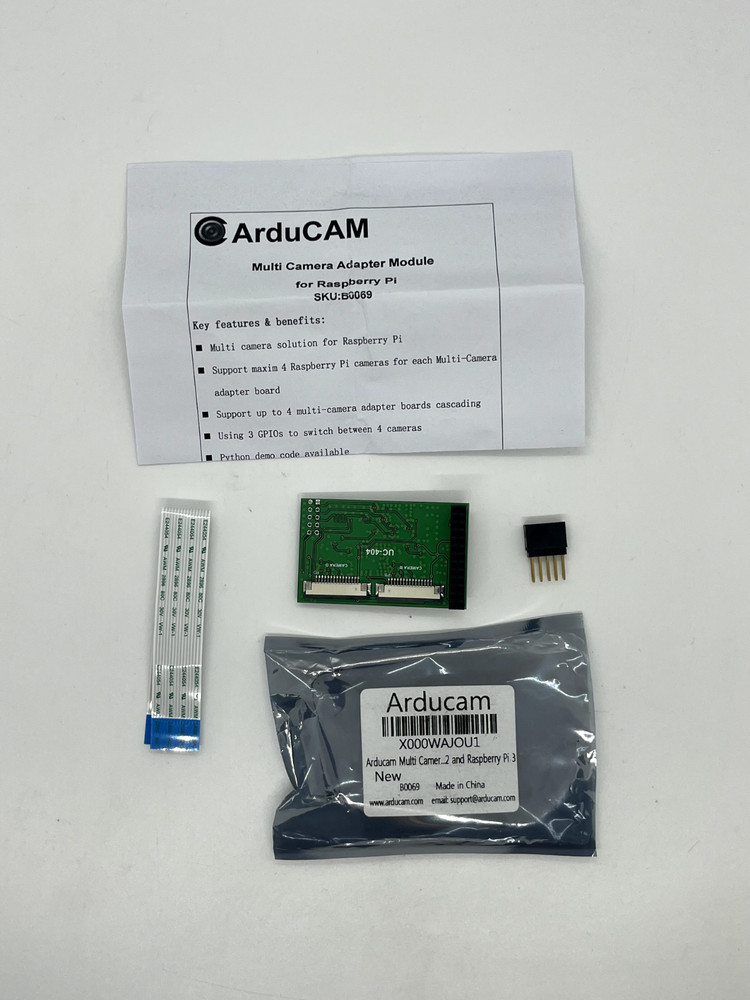Arducam UC-404 B0069 Multi (Four) Camera Adapter V2 for Raspberry Pi - NEW