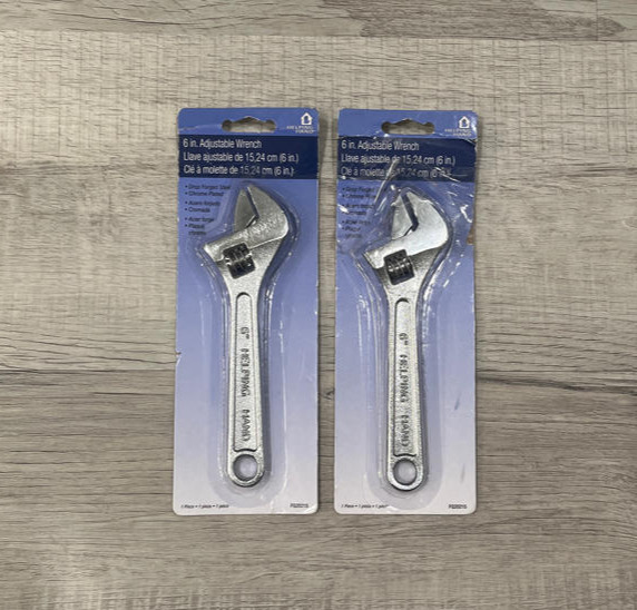 PACK of 2 Helping Hand 6" Adjustable Wrenches