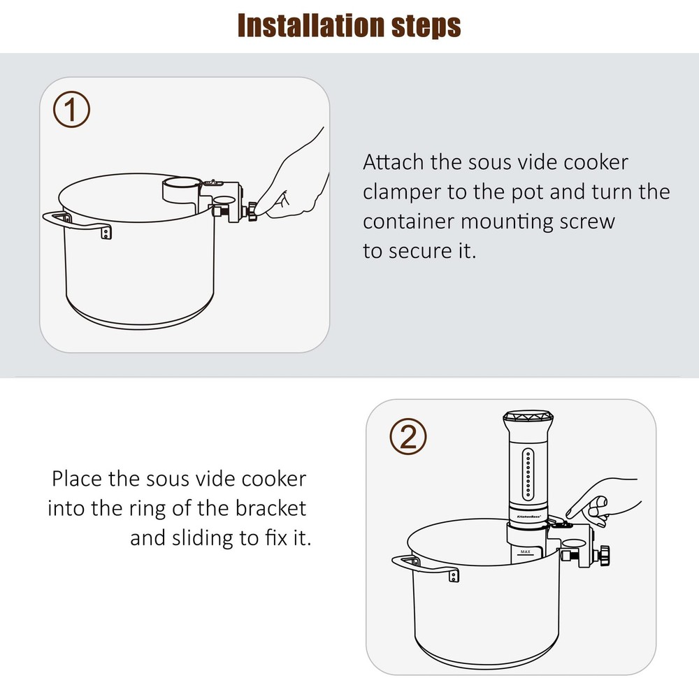 Sous Vide Bracket Clamp Replacement: Sous Vide Cooker Fixing Bracket, Compati...