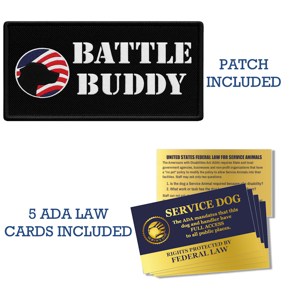 Battle Buddy Patch Sew-On Patch for Service Dog Vest