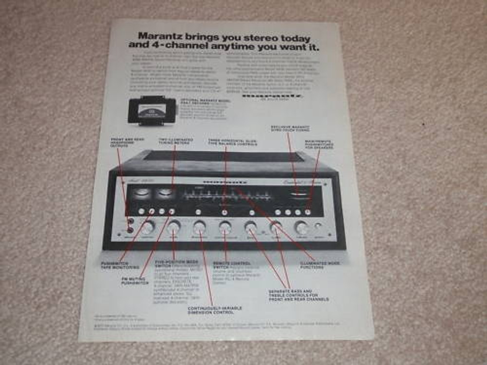 Marantz 4430 QUAD Receiver Ad,1973, Article, Features, 1 Page