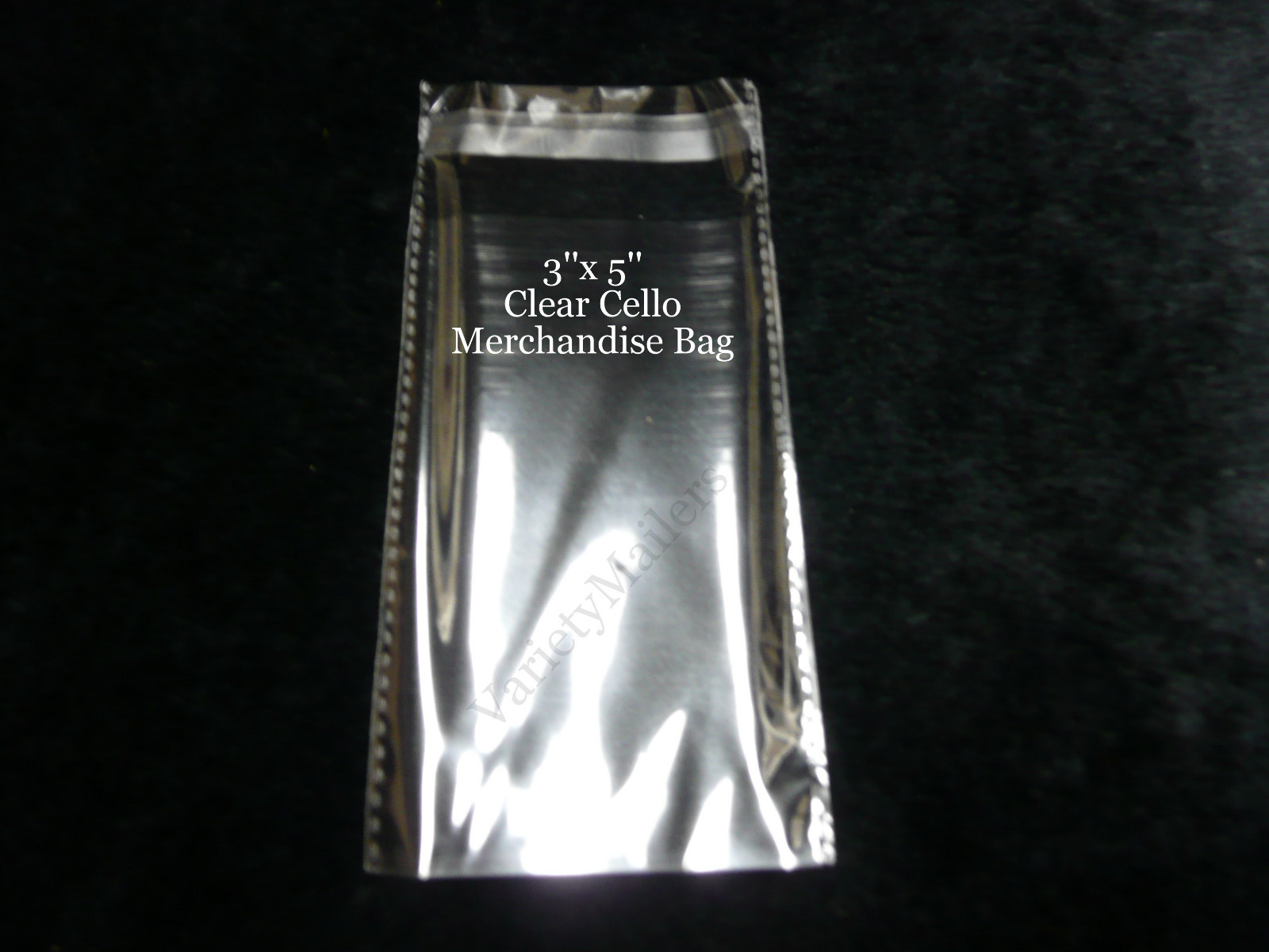 100 Small Reclosable Cello Merchandise Bags 3x5 Clear 1.5 Mil Self-Sealing Bags